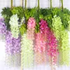 Artificial Silk Wisteria Flower Wedding Decor Vines Hanging Rattan Bride Flowers Garland For Home Garden RRE14410