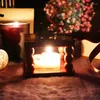 양초 홀더 유럽 스타일의 레트로 소방 페인트 스토브 홀더 녹는 버너 홈 장식 씰 촛대