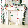 Party Decoration Circle Dots Paper Garland Streamer Backdrop 10 Feet Long Mint White Gold Glitter Drop Delivery 2022 Mxhome Amdn9