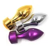 22SS Sex Toy Massager Ny 3st/Lot Luxury Threaded Metal Butt Plug Anal Insert Sexy Stopper Anal Sex Toys Adult Products H0NS