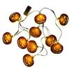 Party Decoration Halloween LED -lampan 2m/78.7 tum lampor med fladderm￶ss pumpor h￤xor batteridriven str￤ng