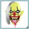 Halloween Toys Halloween speelgoed Horror Green Face Clown Mask Kerstmis Buitenlandse handel Amazon Latex Hoofddeksel Groothandel Dr Kidssunglass2020 DHFVM