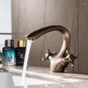 Bathroom Sink Faucets European Style Antique Brass Basin And Cold Faucet Single Lever Double Open Above Counter Under