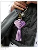 Porte-clés fait à la main en forme de cœur, pendentif de sac, clés de voiture, cadeau de fête des mères, accessoires de bijoux à la mode, vente en gros