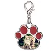 Schlüsselanhänger DIY leere Sublimation Hund Haustier Id Namensschilder Platten für Katzen Schmuck Anhänger personalisiert sowohl weiß 3D Wärmeübertragung Tag WLL1682