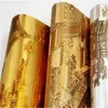 Tapety Wellyu Ching Ming River Wallpaper Gold Foil Restaurant Tapie
