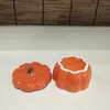 Titulares de vela Pumpkin Cerâmica Titular Tealight Jar Jar Candlestick Bowl Party Orange Stand Supplies Desktophaped Ornamentstea