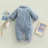 Rompers Autumn Newborn Baby Denim Romper Cotton Long Sleeves Lapels Baby Boys Girls Romper Jumpsuit Fashion Baby Clothes J220922