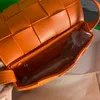 Naprawdę lustrzana jakość kobiet splot torby skórzane ramiona torby na poduszki luksusowe projektanci oryginalne skórzane portfel torebki crossbody pełne opakowanie