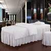 Conjuntos de cama moda luxo lindo salão de beleza massagem spa uso veludo coral capa de edredom saia colcha engrossar lençol