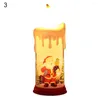 Décoration de fête pour la maison bougie lampe motif de dessin animé écologique LED en plastique scintillant batterie pilier bougies