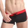 Menas de banho masculinas Sexy mass de cintura baixa shorts divididos esportes de corrida de corrida masculino macacão respirável academia gym g string calças j220913