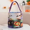 Cestas de Halloween Bolsas de calabaza brillantes Bolsas de festival de fantasmas de dulces para niños Accesorios decorativos RRB15826