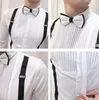 Men's Casual Shirts Men's Pleated Shirt Long Sleeve 2022 Bow Tie Tuxedo Fashion Stripe Slim Wedding Party Prom Men 5XL