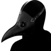 Masques de fête drôle médiéval Steampunk peste médecin masque d'oiseau latex punk cosplay bec adulte Halloween événement accessoires blanc noir 220922