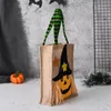 Halloween Party Gift Festival Supplies Candy Bag Round Square Skull Pumpkin Linen Material Unqiue Design Shape Colorful Handful Bags For Partys SJ2201 SJ2202