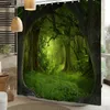 Rideaux de douche forêt naturelle paysage arbres tropicaux Boho salle de bain étanche impression 3D cloison avec crochets 220922