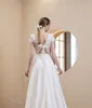 New wedding dress V-neck short-sleeved small trailing lace light LD8027