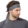 Bandanas Cotton Spandex Hair Tie Men Band Women Sports Back Hoofdband Yoga Ribbon Moisture Accessoires Sweatband Gift