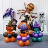 Outros suprimentos de festa festiva 17pcs Conjunto de aranha Pumpkin Ghost Witch Halloween Balões pretos laranja LATEX GLOBOS Decoração Decorações de casa 220922