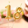 Festive Supplies Golden Number Birthday Candles Children's Party Proposal Marriage Creative Romantic Cake Smokeless