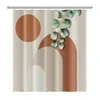 Cortinas de chuveiro Vento nórdico Abstract Art Boho impermeável Banho de poliéster Morandi Block para decoração do banheiro 220922