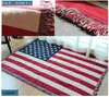 Cobertores de algodão Clanta fina "American Flag" Toçar sofá -to de toalha de cobertura capa da cama da sala de estar Felts de felicidade