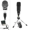 Microfono a condensatore mini USB Chat vocale per computer Microfono da gioco per karaoke con funzione di scheda audio indipendente