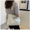 Hbp bolsa feminina de grande capacidade, bolsa feminina fashion cruz corpo bolsa pérola anel de lona bolsas pu b8