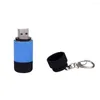Weihnachtsdekorationen Mini-Taschenlampe 0,3 W 25 Lumen USB wiederaufladbare LED-Taschenlampe Schlüsselanhänger Schlüsselanhänger wiederaufladbare Licht-Taschenlampen