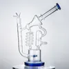 Matrix Hookahs 12.6 Inch Heady Glass Bong Recycler Rig Thick Glass 14mm Female Joint With Bowl Oil Dab Rigs Sidecar Water Pipes