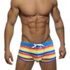 Maillots de bain pour hommes Summer Side Split Maillots de bain pour hommes Sexy U Pouch Rainbow Beach Maillots de bain Nylon Short à séchage rapide Homme Sport Maillot de bain J220913