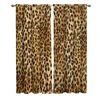 Tenda Wild Animald Leopard Room Tende Grande finestra Camera da letto Cucina Bambini Pannelli decorativi floreali per interni