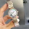 Montre DE luxe womens watches 30mm Imported quartz movement steel case Deep sea color shell literal diamond watch Wristwatches