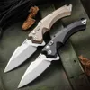 Hogue X5 Flipper Knife 3.5 "White D2-Steel Blade Black Aluminium مقابض جيب سكاكين الإنقاذ أدوات EDC