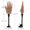 Nail Practice Display Silicone Fake Hands With Stand Art Hand Can Insert False s Sticker and Jewelry Tools 2209229911995