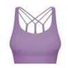 L-306 Cross Back Sports Yoga Outfits Bra High Elasticity Collection Auxiliary Breast Gym Underwear for women