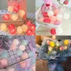 Juldekorationer 20Led Cotton Balls LED String Fairy Lights Decoration For Home Wedding Party Rum Gardin Navidad Garland Decor Y2209