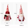 Christmas Gnomes Decorations Handmade Plush Buffalo Plaid Swedish Tomte Santa Desktop Home Ornament Gifts XBJK2209