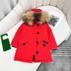 Kids Coat Baby Designer Clothes Down Coats Jacket Kid clothe With Badge Hooded Thick Warm Outwear Collar Wolf Fur Girl Boy Parkas