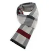 Scarves RUNMEIFA Classic Autumn Winter Warm Plaid Man Scarf Cashmere Wool Panama Soft Striped Long High Quality 40 Colors 220922