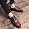 Dress Shoes Slip-on Men's Elegant Solid Color Retro Metal Buckle Color Rubbing Fashion Business Casual Wedding Daily Full Size 38-46