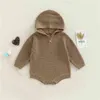 Rompers Baby Romper autumn Newborn Boy Girl Hooded Lengsuit Jumpsuit Fashion幼児ベビー服ソリッドニット全体J220922