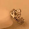 Titanium Steel Crown Open Ring Silver Gold Women Crown Finger Rings for Gift Party Fashion Jewelry