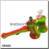 Portable Silicone Hammer Bubbler Nouveauté Bubblers Pipes pour Tabac aux herbes sèches avec bol en verre Perolator