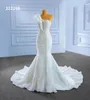 Nuovo abito da sposa Ladies Elegante paillettes senza maniche petali perline SM222206