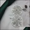 Charms 40x46mm Dream Catcher Naszyjnik Uroki pusty sieć swetra Kirsite Pendant Charm Circar Tag Akcesoria biżuterii upuść del dhrl7