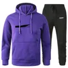 Herrspårar män designer spårsuits hoodies byxor set huva mens svett kostymer lapptäcke svart fast varumärke 22 Autumn Winter hoodie tröja sportdräkt