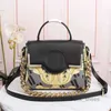 Evening Bags Shoulder Bags Women Crossbody Bag Purse Handbag Purses 5A Quality Fashion Gold Baroque Print Tote Canvas Metal Chain Flap Double Letter Wallet