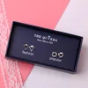 Stud Earrings QIAMNI 2 Pairs Korean Cute For Women Teens Girls Party Wedding Daily Fashion Jewelry Trendy Christmas Pendientes